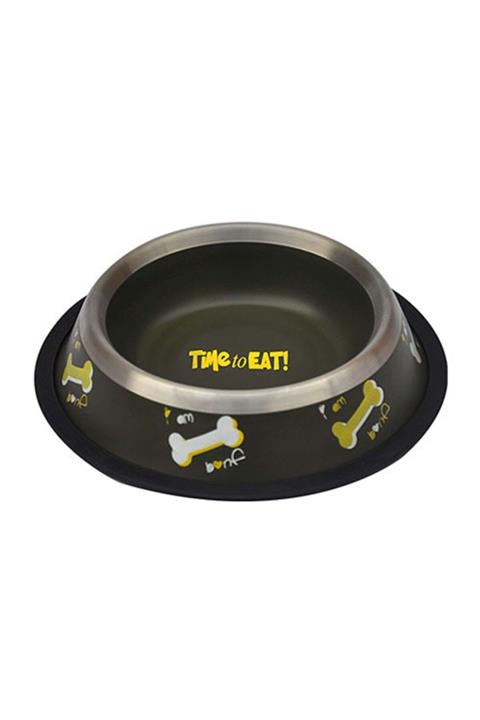 Zampa Kaymaz Tabanlı Kedi Ve Köpek Kemik Desenli Mama Su Kabı 96 Oz