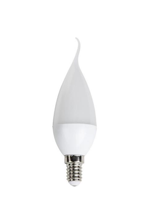 Lambax Cata 6'lı 8 Watt Ince Kıvrık E14 Duy Mum Buji Led Ampul (günışığı)