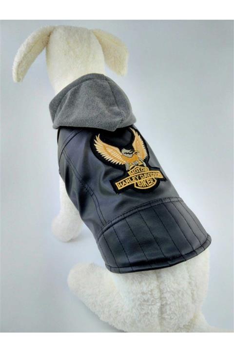 SnazzyPets Köpek Deri Mont (vinleks Kumaş)