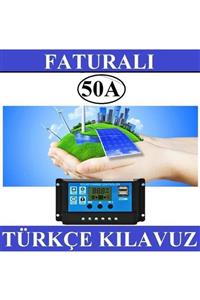 Schulzz 50a Dijital Güneş Paneli Solar Akü Şarj Kontrol Cihazı 12v 24v