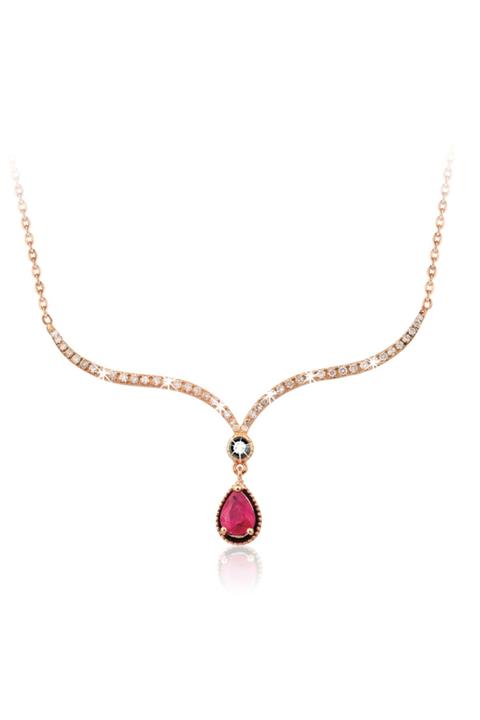 Emel Pırlanta 0.62 Ct. Pırlanta Yakut Kolye