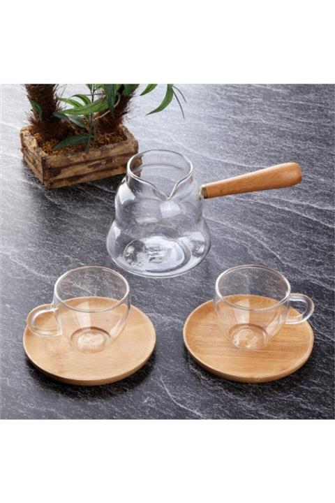 Tohana Cam Cezve Ve Fincan Seti