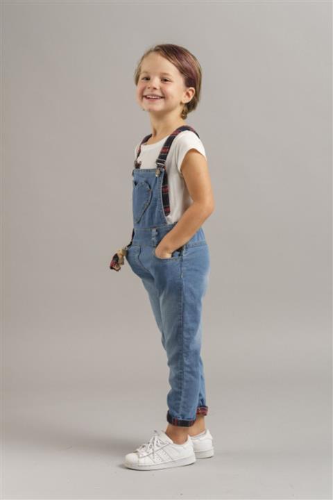 Linda&Mila Kız Çocuk Mavi Salopet