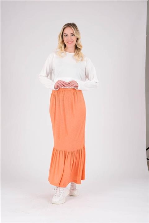 Meys Kadın Yavruağzı Ucu Piliseli Suprem Etek