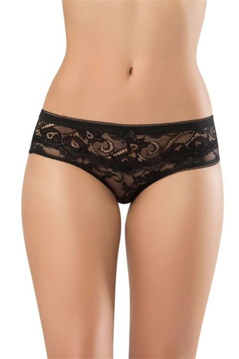 keklik ticaret Kadın Siyah Pamuk Elastan Dantelli Slip Külot