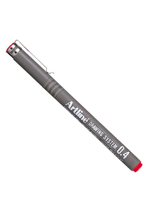 artline Drawing System Teknik Çizim Kalemi 0.4mm Kırmızı