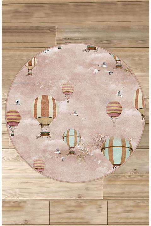HOMESSA Iskandinav Uçan Balon Yuvarlak Çocuk Halısı