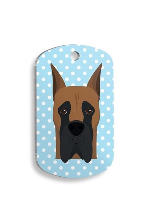 altın pati Mavi Puantiyeli Danua Asker Kedi Ve Köpek Künyesi