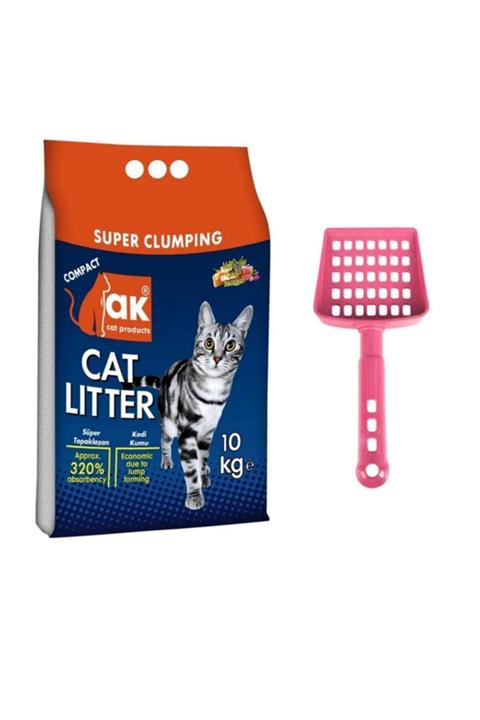 Akkum Marsilya Sabunlu Kedi Kumu Ince 10 kg + Kum Küreği