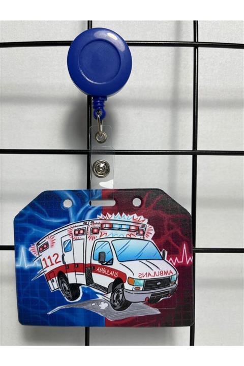 Hediyebum Acil 112 Ambulans Yan Yaka Kart Kılıfı