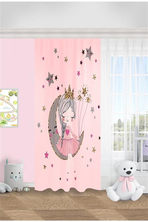 Jungle Halı Prenses Kız 140x240 Çocuk Odası Fon Perde