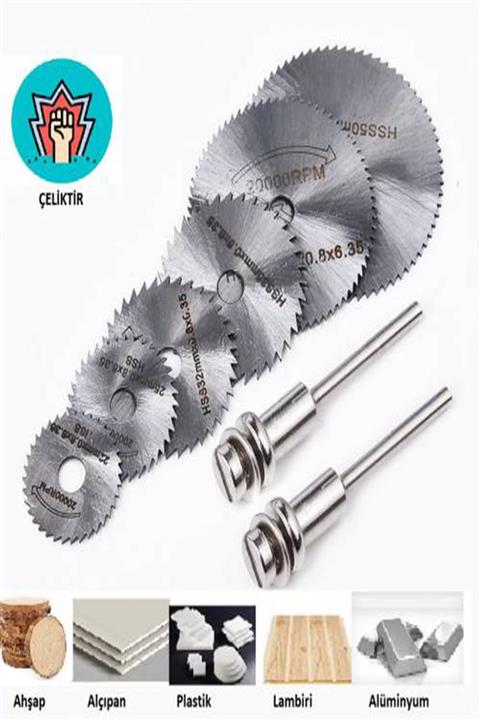 Yu Su Tools Mini Küçük Testere Seti 8 Parça Bütün Gravür Makinasına Uyumlu Daire Testere Çelik