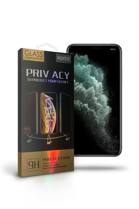 sepetzy Apple Iphone 11 Pro Max Tam Kaplayan Privacy Hayalet Cam Ekran Koruyucu