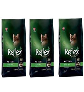 Reflex Plus Tavuklu Yavru Kedi Maması 1,5 Kg 3'lü Set