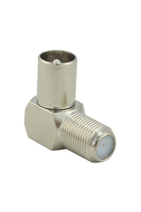 Transformacion F Konnektör Dişi - 60 Ohm Erkek L Tip Çevirici 180010 6 Lı Indirimli Paket