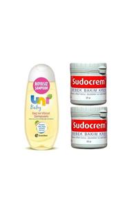 Uni Baby Doğal Kaynak Içerikli Saç Ve Vücut Şampuanı 200 Ml+bebek Bakım Kremi 125 Gr*2