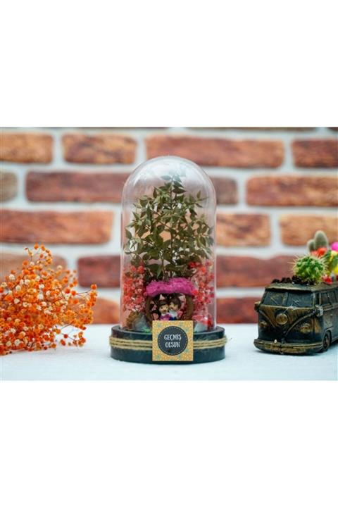 Mefu Home Aşk Bahçesi Gemiş Olsun Ters Fanus Hediyelik Teraryum