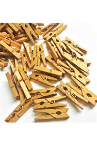 LAUREL DREAM 100'lü Gold Ahşap Mandal 2.5cm (10'lu Paket-1000 Adet)