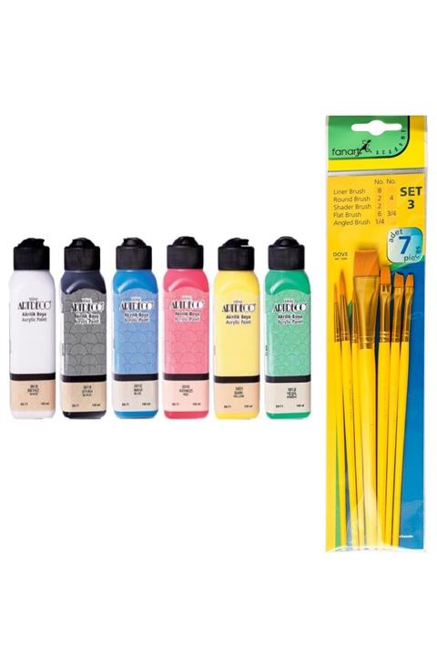Artdeco Akrilik Boya Ana Renkler & Fanart Fırça Seti