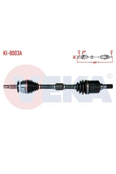 ünlü oto Komple Aks Sol On Kıa Cerato (ld) 1.6 Crdı M-t Abslı 44 Dıs Uzunluk 649mm 2004-2