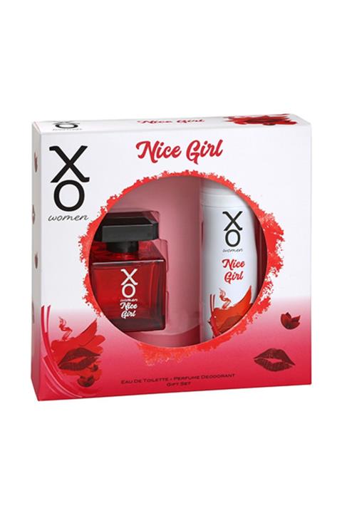 Xo Nice Girl Edt 100 ml Kadın Parfüm + 125 ml Deodorant Seti  DE-8690605054861