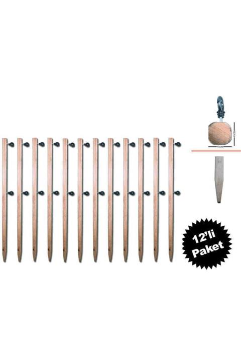 Farmena Ahşap Çit Direği 120 cm 12'li Paket