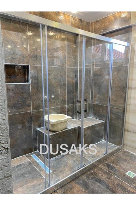 DUSAKS Parlak Duşakabin Yüksek Raylı H190
