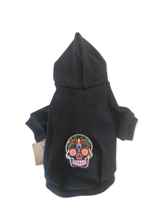 uniqpaws Unıqpaws Kurukafa Arma Detaylı Köpek Pet Sweatshirt ( Kapşonlu Model) Küçük Irk