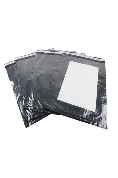 E DERİN AMBALAJ Siyah Şeffaf Kargo Poşeti 24x30+5 500 Adet