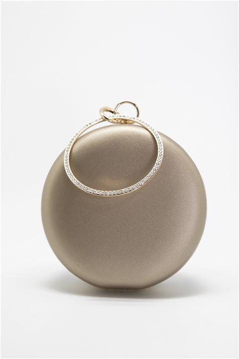İnci Topuk Oval Bilekli Gold Çanta 0081
