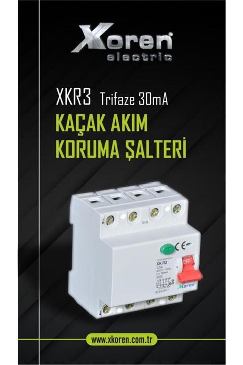 xkoren 4x25 30 Ma Kaçak Akım Şalteri