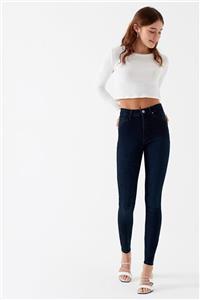 TRENDNATUREL Valencia Koyu Mavi Yüksek Bel Likralı Skinny Jean Pantolon