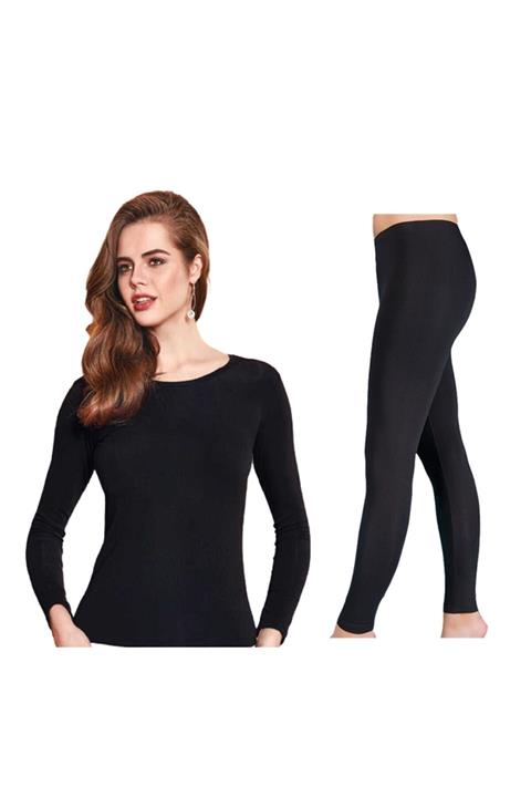 Berrak Kadın Siyah Termal Alt Üst Takım