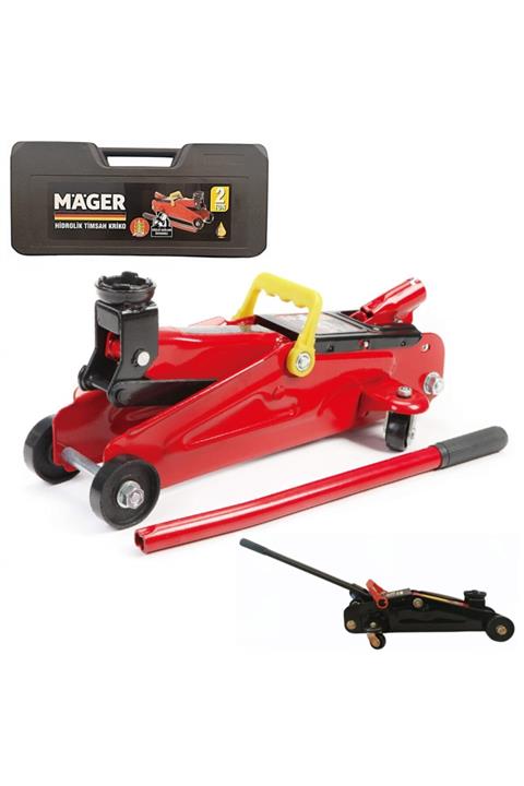 Mager Çantalı Tekerlekli 2 Ton Kapasiteli Hidrolik Timsah Kriko