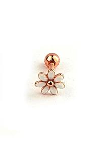 OSESHOP Mine Işçiliği 925ayar Gümüş Rose Papatya Tragus Kıkırdak Piercing