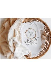 Niles Baby Shop Annem Yazılı Organik Bebek Body Zıbın