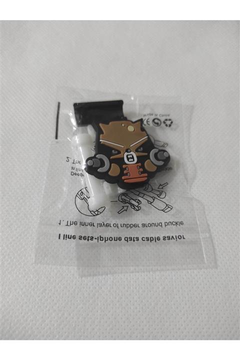 özaytasarım Marvel Roket Rakun Figürü Usb-şarj Kablo Koruyucu