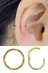 OSLO TAKI Titanyum Gold Renk Ear Cuff,conch,orbital Halka Piercing