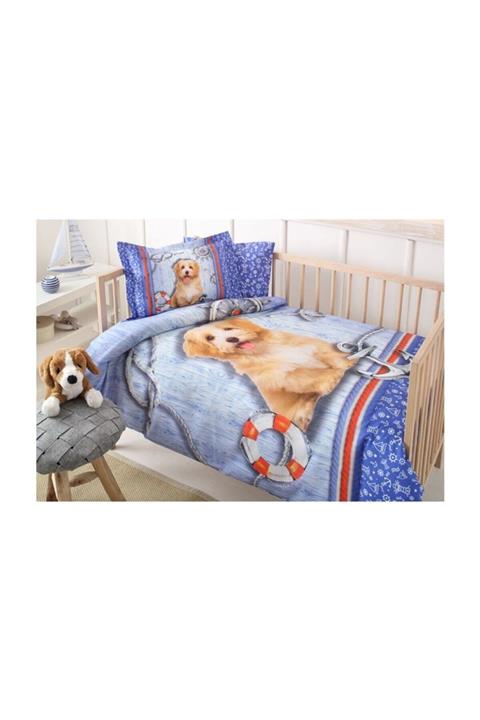 Özdilek Quartz Dijital Baskı Bebek Nevresim Takımı Mavi Rico