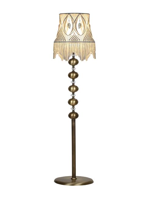 Vinner Eskitme 5'li Kristal Taşlı Küre Lambader - Makrome 5