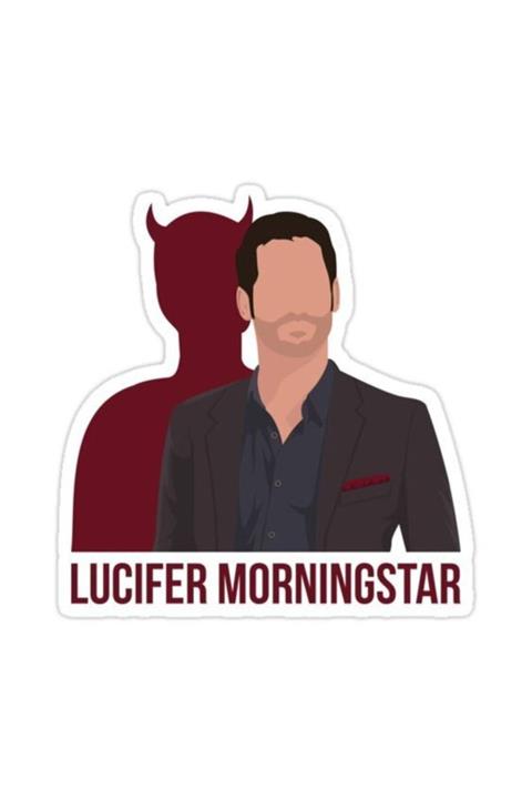 ZobarMarkt Lucifer Morningstar Defter Ajanda Planner Bullet Journal Laptop Sticker