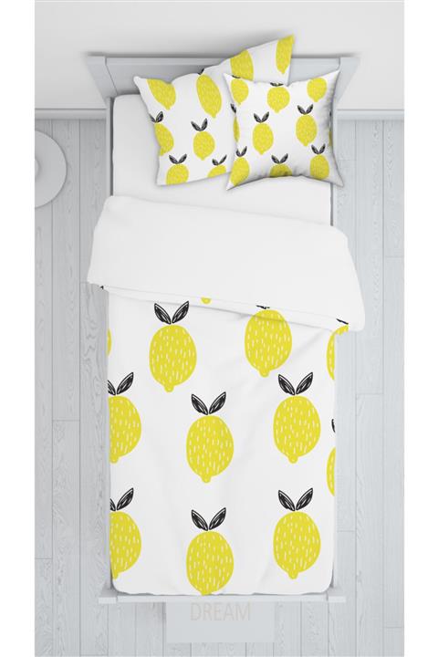 halımarkt Limonlu Yatak Örtüsü Takımı