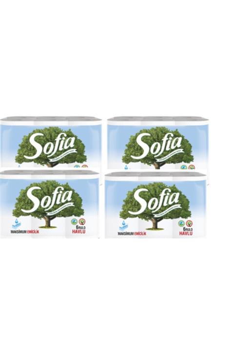 Sofia J-86 500848 3 Katlı Kağıt Havlu 6 X 4 24 Rulo (4 X 6 LI) 500848