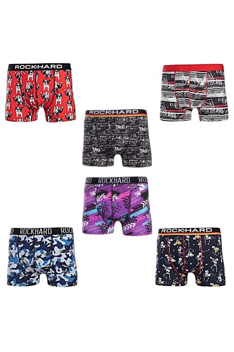 rockhard Erkek Çok Renkli Desenli Boxer 6'lı