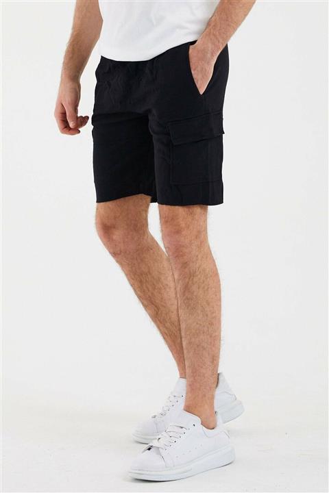 Soufeel Erkek Kargo Cepli Siyah Şort