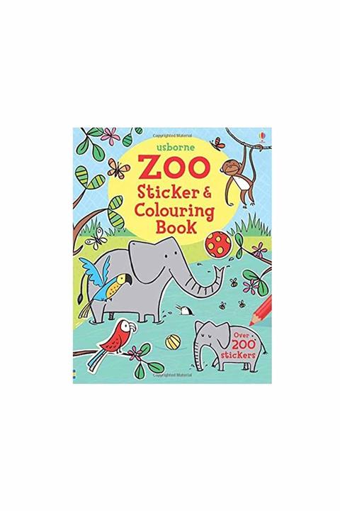 Usborne Zoo Sticker & Colouring Book