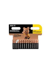 Duracell Pil Aaa Ince Kalem 12li (9+3)