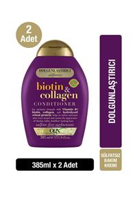 OGX Dolgunlaştırıcı Biotin & Kolajen Sülfatsız Bakım Kremi 385 ml x2