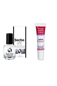 Seche Vite Dry Fast Top Coath Izlı Kurutucu Üst Kaplama 14 Ml + Lapitak Tırnak Bakım Kremi 15ml