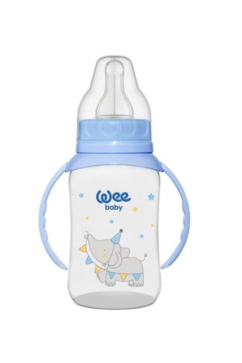 Wee Baby Klasik Kulplu Mavi Pp Biberon 150 ml (6-18 Ay)